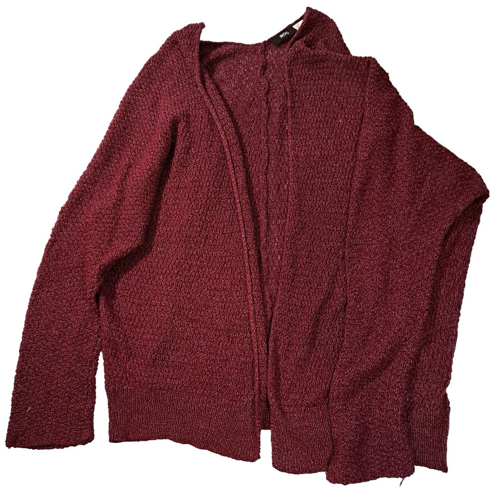 BDG Urban Outfitters Burgundy‎ Boucle Knit Dolman Sleeve Sweater Small S Maroon
